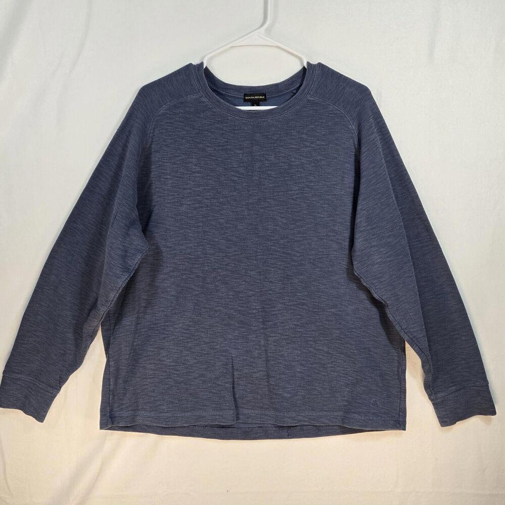 Banana Republic Sweatshirt Pullover Crewneck thick T-Shirt Men XL Blue